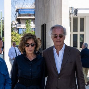 Stephane Bern aux funérailles de son ami Michel de Grèce, jeudi 1er aout 2024 à Athènes. Photo by Ammar Abd Rabbo/ABACAPRESS.COM