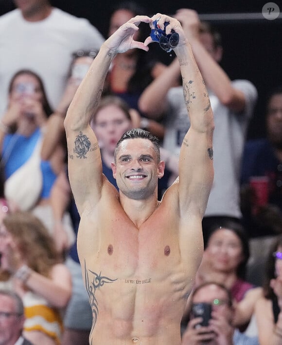 Une quatrième médaille olympique en quatre Jeux Olympiques
Florent Manaudou a décroché la médaille de bronze aux Jeux Olympiques de Paris 2024 dans l'épreuve du 50m nage libre le 2 août à la Paris La Défense Arena.. Photo by Xinhua/ABACAPRESS.COM/Xue Yuge)