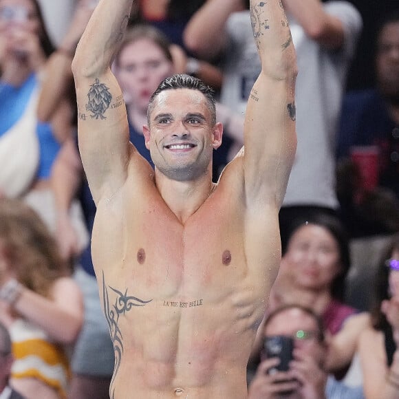 Une quatrième médaille olympique en quatre Jeux Olympiques
Florent Manaudou a décroché la médaille de bronze aux Jeux Olympiques de Paris 2024 dans l'épreuve du 50m nage libre le 2 août à la Paris La Défense Arena.. Photo by Xinhua/ABACAPRESS.COM/Xue Yuge)