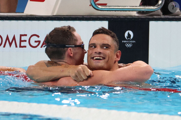 Florent Manaudou a décroché la médaille de bronze aux Jeux Olympiques de Paris 2024 dans l'épreuve du 50m nage libre le 2 août à la Paris La Défense Arena.. (Credit Image: © David G. McIntyre/ZUMA Press Wire)