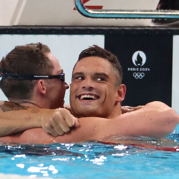 Florent Manaudou a décroché la médaille de bronze aux Jeux Olympiques de Paris 2024 dans l'épreuve du 50m nage libre le 2 août à la Paris La Défense Arena.. (Credit Image: © David G. McIntyre/ZUMA Press Wire)