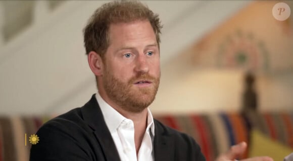 Le prince Harry, duc de Sussex et Meghan Markle, duchesse de Sussex, lors d'une interview pour l'émission CBS News Sunday Morning, diffusée le 4 août 2024.