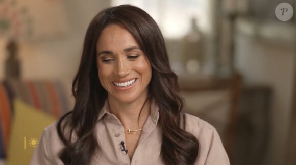 Le prince Harry, duc de Sussex et Meghan Markle, duchesse de Sussex, lors d'une interview pour l'émission CBS News Sunday Morning, diffusée le 4 août 2024. 