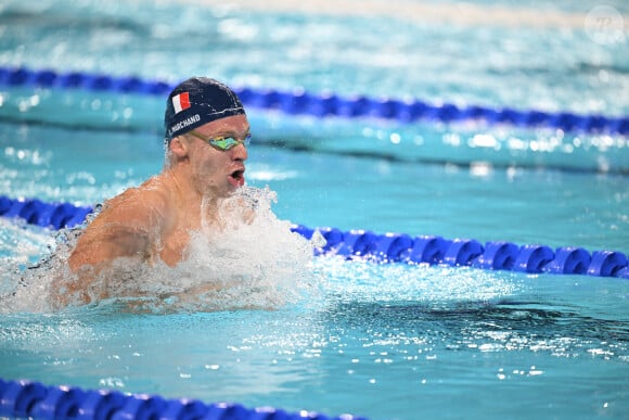 A 22 ans, il est entré dans l'histoire des Jeux Olympiques en une seule édition.
Léon Marchand participe à l'épreuve de natation du relais 4x100m 4 nages lors de la huitième journée des Jeux Olympiques de Paris 2024 à l'Arena Paris La Défense à Nanterre, le 3 août 2024. Eliot Blondet/ABACAPRESS.COM