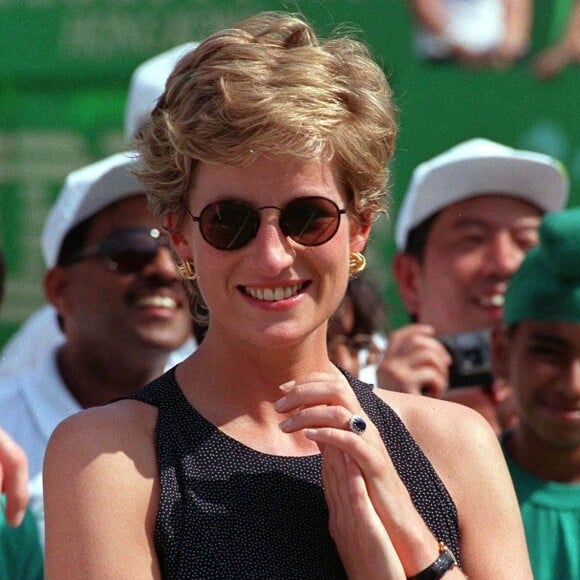 La Princesse Diana à Hong-Kong à un tournoi de tennis.