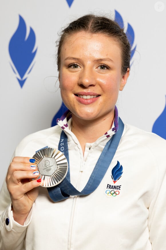 Camille Jedrzejewski, médaille d'argent tir pistolet 25m - Les médaillés français au Club France lors des Jeux Olympiques de Paris2024 (JO) le 3 aout 2024. © Jérémy Melloul/Bestimage