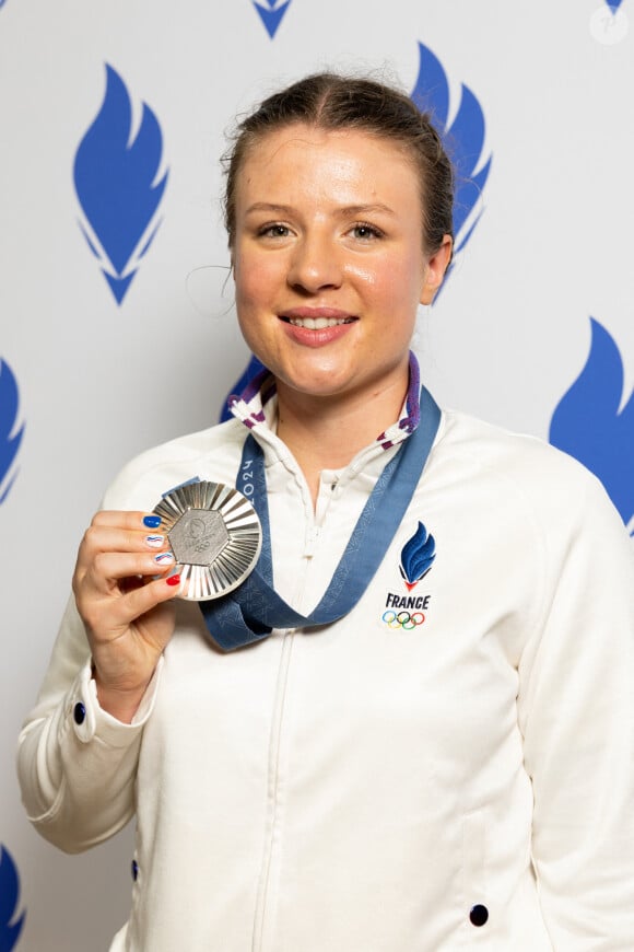 Camille Jedrzejewski, médaille d'argent tir pistolet 25m - Les médaillés français au Club France lors des Jeux Olympiques de Paris2024 (JO) le 3 aout 2024. © Jérémy Melloul/Bestimage