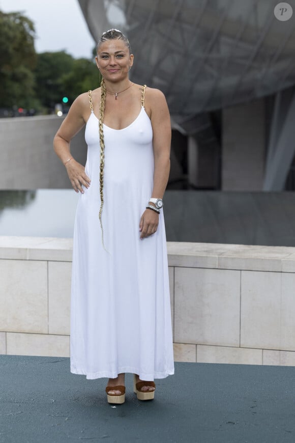 Laure Boulleau - Photocall du dîner "Prelude pour les JO" à la Fondation Vuitton à Paris, France, le 25 juillet 2024. © Olivier Borde/Bestimage 