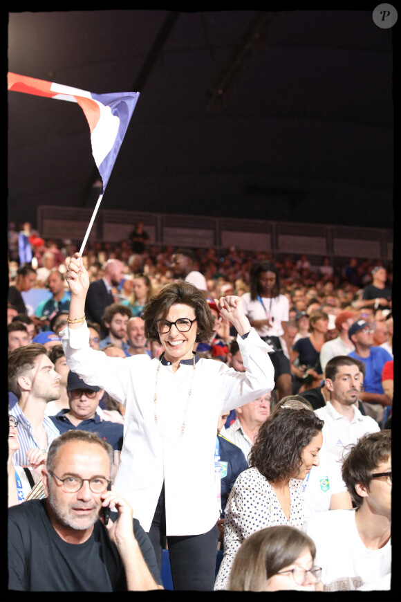 Rachdia Dati est très investie dans ces Jeux Olympiques de Paris 2024
Rachida Dati encouragent les athlètes francais en tribunes, lors des Jeux Olympiques. Alain Guizard /ABACAPRESS.COM