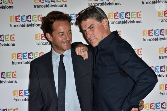 Tex et Nathanaël de Rincquesen lors de la conférence de presse 2017/2018 de France Télévisions à Paris, le 5 juillet 2017. Alban Wyters/ABACAPRESS.COM