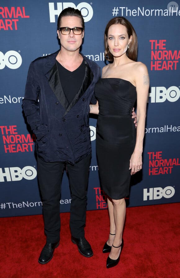 Brad Pitt, Angelina Jolie - Première du film 'The Normal Heart' à New York le 12 mai 2014.