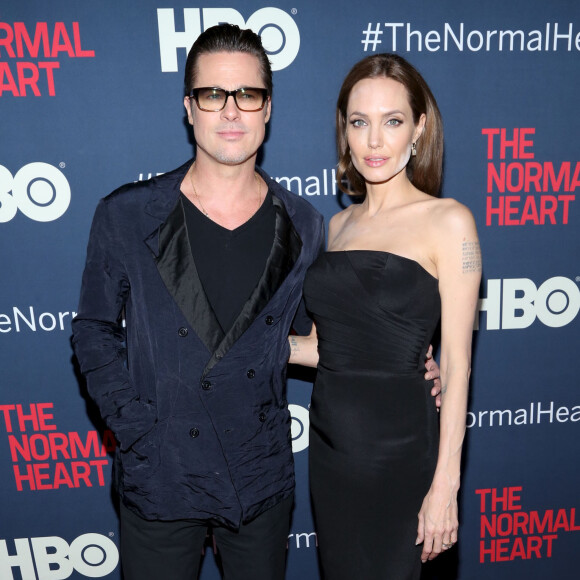Brad Pitt, Angelina Jolie - Première du film 'The Normal Heart' à New York le 12 mai 2014.
