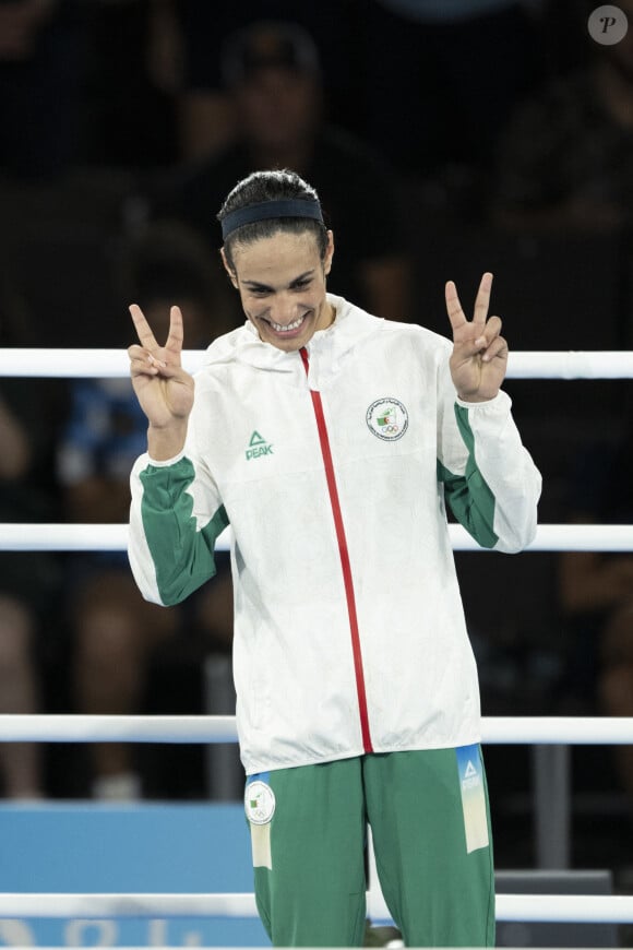 En raison de son apparence très peu féminine, certains internautes ont insinué qu'elle n'était pas une vraie femme, mais un homme transexuel
Imane Khelif. © Richard Callis-Sport Press Photo / Zuma Press / Bestimage