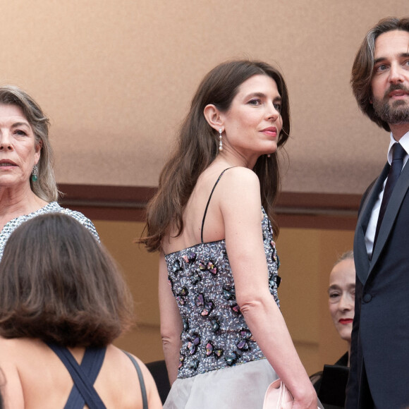 La princesse Caroline de Hanovre, Charlotte Casiraghi et Dimitri Rassam assistent au tapis rouge de Killers of the Flower Moon lors de la 76e édition du festival de Cannes au Palais des Festivals, le 20 mai 2023 à Cannes, en France. Photo par David Niviere/ABACAPRESS.COM