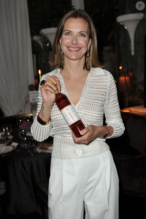 Carole Bouquet - Présentation du vin Sangue d'Oro de Carole Bouquet lors d'un évènement Jaeger Lecoultre au restaurant Filippo La Mantia de l'hôtel Majestic à Rome.