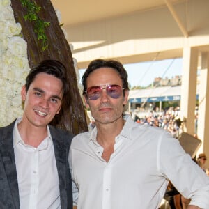 Anthony Delon et son frère Alain-Fabien Delon - Tente - Dîner - Longines Paris Eiffel Jumping au Champ de Mars à Paris, France, le 5 juillet 2019. © Luc Castel/Bestimage 