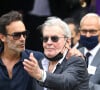 Alain Delon et son fils Anthony - Obsèques de Jean-Paul Belmondo en l'église Saint-Germain-des-Prés, à Paris le 10 septembre 2021. © Dominique Jacovides / Bestimage 