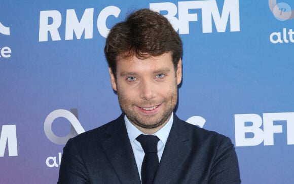 Benjamin Duhamel lors de la conférence de presse de rentrée BFM TV. - RMC du groupe Altice France à Paris, France, le 31 août 2023