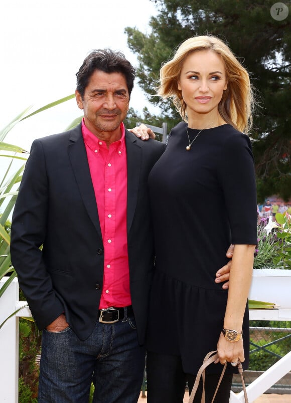 Adriana Karembeu et Aram Ohanian assistent au Tennis Rolex Masters de Monte-Carlo. Le 19 avril 2014