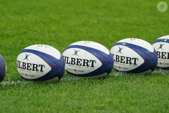 Illustration - ballon - Match de Rugby, tournoi des 6 nations : L'Irlande l'emporte face à la France 38 - 17 au stade Orange Vélodrome à Marseille. © Norbert Scanella / Panoramic / Bestimage