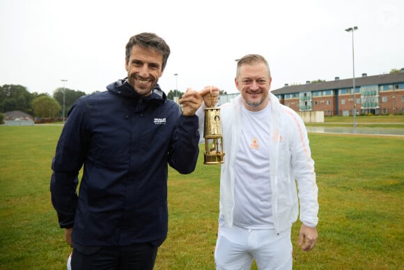 Tony Estanguet, président du comité d'organisation des Jeux de Paris 2024 - Cérémonie d'allumage de la flamme paralympique à Stoke Mandeville, le 24 août 2024. Les jeux paralympiques se dérouleront à Paris du 28 août au 8 septembre 2024. © Paris2024 via Bestimage / Alex Fadel