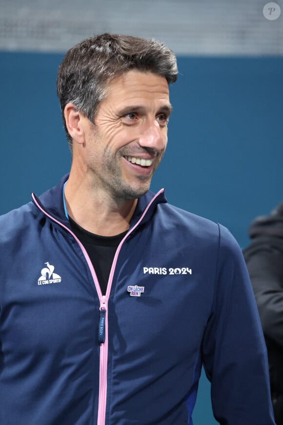 Tony Estanguet (Président du Comité d'Organisation des Jeux Olympiques Paris 2024) - Epreuve de basketball féminin opposant la France au Nigéria (75-54) lors des Jeux Olympiques de Paris 2024 (JO) au Stade Pierre Mauroy à Lille, le 1er août 2024. © Laurent Sanson / Panoramic / Bestimage