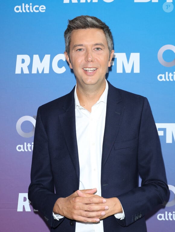 Maxime Switek lors de la conférence de presse de rentrée BFM TV. - RMC du groupe Altice France à Paris, France, le 31 août 2023. © Coadic Guirec/Bestimage  Press conference BFM TV - RMC of the Altice France group in Paris, France, on August 31, 2023. 