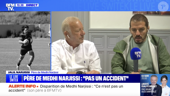 Maxime Switek très ému après le témoignage de Jalil Narjissi suite à la disparition de son fils, Medhi. BFMTV