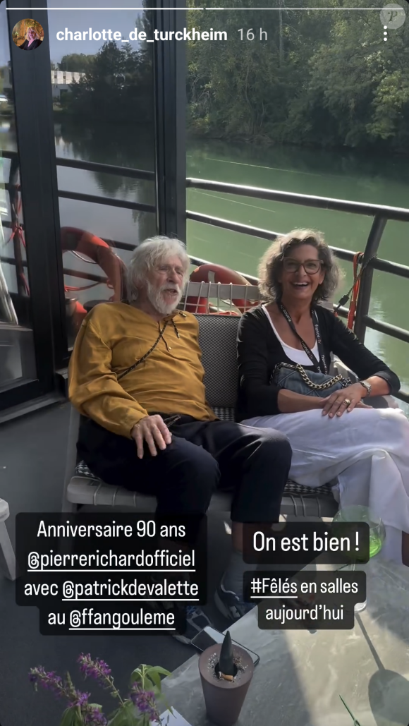 Le comédien a célébré son anniversaire de 90 ans sur une péniche
L'anniversaire de Pierre Richard ce 28 août à Angoulême