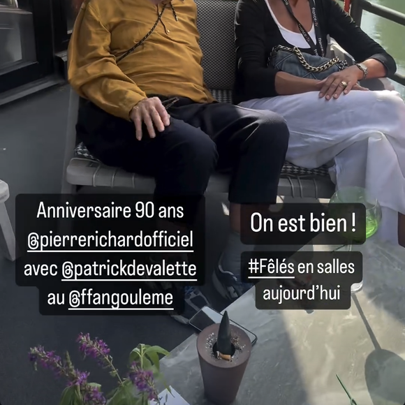 Le comédien a célébré son anniversaire de 90 ans sur une péniche
L'anniversaire de Pierre Richard ce 28 août à Angoulême