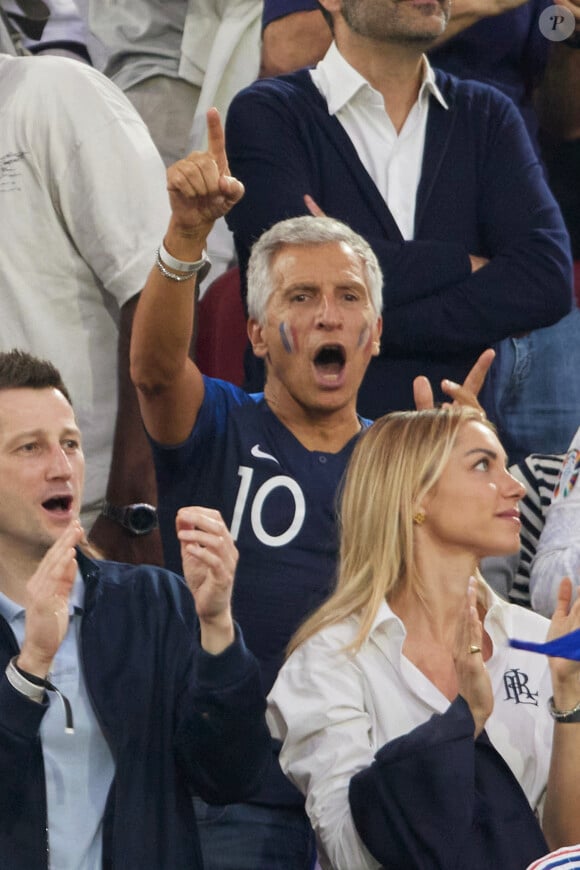 Nagui - Célébrités dans les tribunes du match du groupe D de l'Euro 2024 entre l'équipe de France face à l'Autriche (1-0) à Dusseldorf en Allemagne. © Cyril Moreau/Bestimage