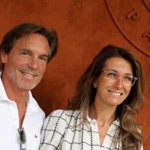 Nicolas Vix et sa compagne Anne-Claire Coudray au village (jour 13) lors des Internationaux de France de Tennis de Roland Garros 2022 à Paris, France, le 3 juin 2022. © Dominique Jacovides/Bestimage 