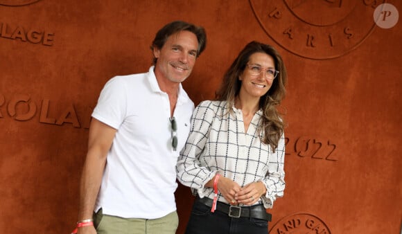 Nicolas Vix et sa compagne Anne-Claire Coudray au village (jour 13) lors des Internationaux de France de Tennis de Roland Garros 2022 à Paris, France, le 3 juin 2022. © Dominique Jacovides/Bestimage 