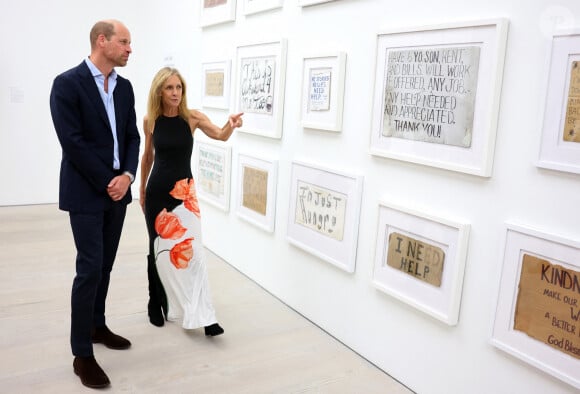 Le prince William, prince de Galles, visite la galerie Saatchi sur King's Road dans le quartier de Chelsea, à Londres, Royaume Uni, le 5 septembre 2024, pour découvrir « Homelessness: Reframed », une exposition révolutionnaire qui donne vie aux complexités du sans-abrisme. © Chris Jackson/WPA-Pool/Bestimage 