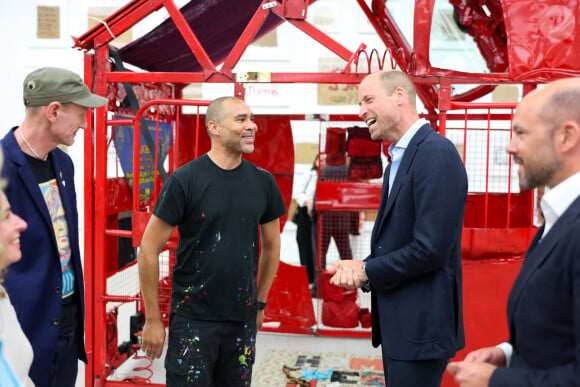 Le prince William, prince de Galles, visite la galerie Saatchi sur King's Road dans le quartier de Chelsea, à Londres, Royaume Uni, le 5 septembre 2024, pour découvrir « Homelessness: Reframed », une exposition révolutionnaire qui donne vie aux complexités du sans-abrisme. © Chris Jackson/WPA-Pool/Bestimage 