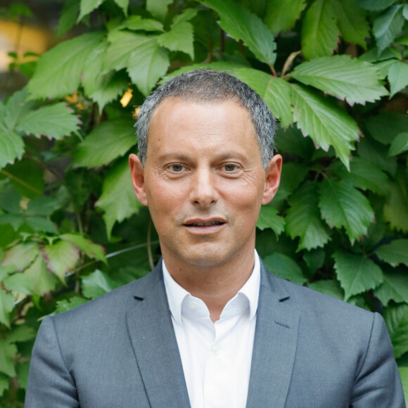 Exclusif - Marc-Olivier Fogiel (directeur général de BFMTV) - Conférence de presse de rentrée de BFMTV saison 2021/2022 à l'Altice Campus à Paris, France, le 25 août. © Christophe Clovis/Bestimage