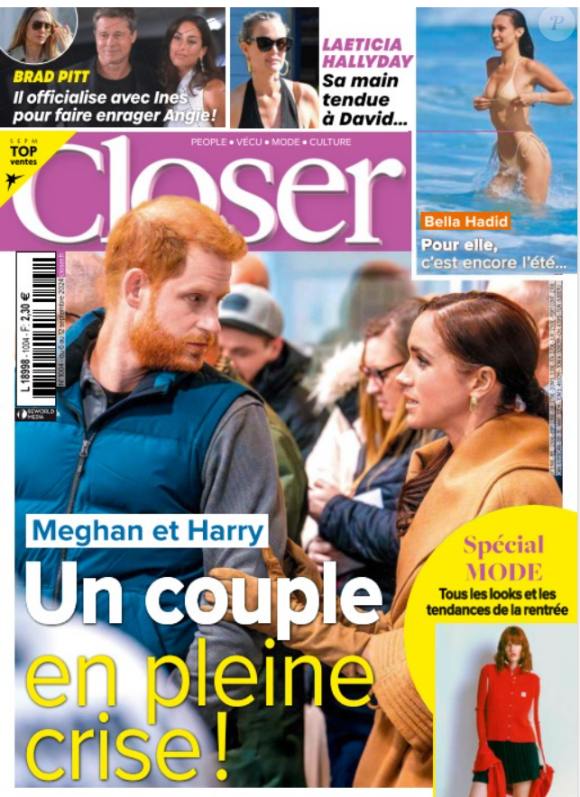 Couverture du magazine "Closer"du 6 septembre