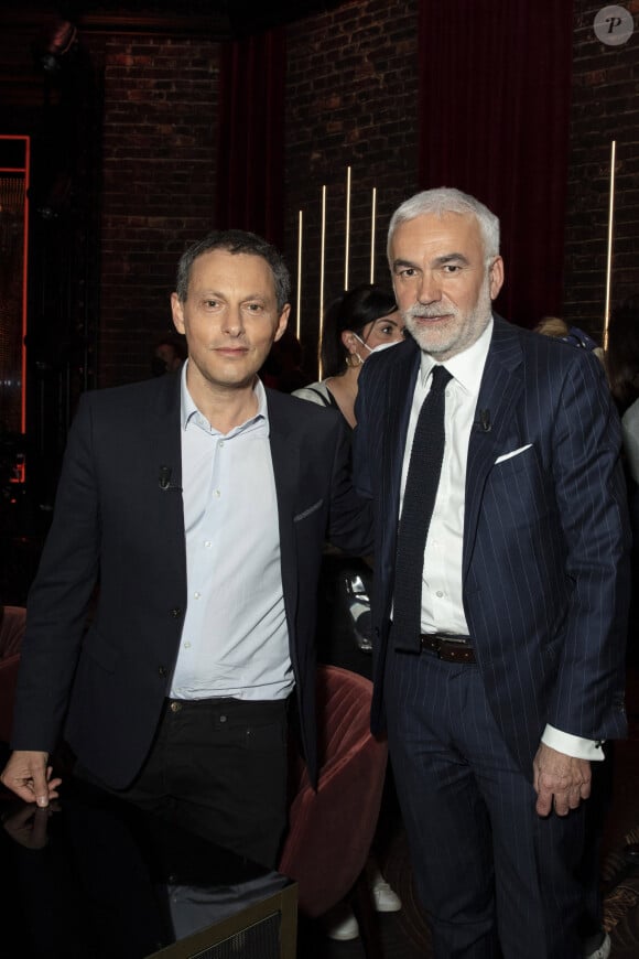 Exclusif - Marc-Olivier Fogiel et Pascal Praud - Backstage de l'enregistrement de l'émission "On Est En Direct" (OEED), Spéciale 100 ans de la radio, présentée par L.Ruquier, diffusée sur France 2 le 8 mai © Jack Tribeca / Bestimage 