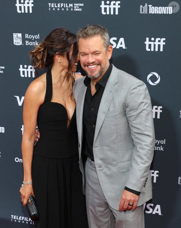 Luciana Damon, Matt Damon au Toronto International Film Festival pour l'avant-première du film Instoppable (Credit Image: © Picjer/imageSPACE via ZUMA Press Wire)