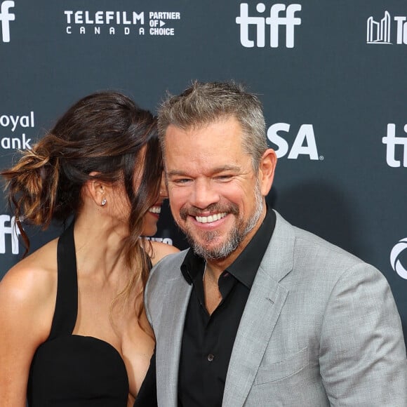 Luciana Damon, Matt Damon au Toronto International Film Festival pour l'avant-première du film Instoppable (Credit Image: © Picjer/imageSPACE via ZUMA Press Wire)