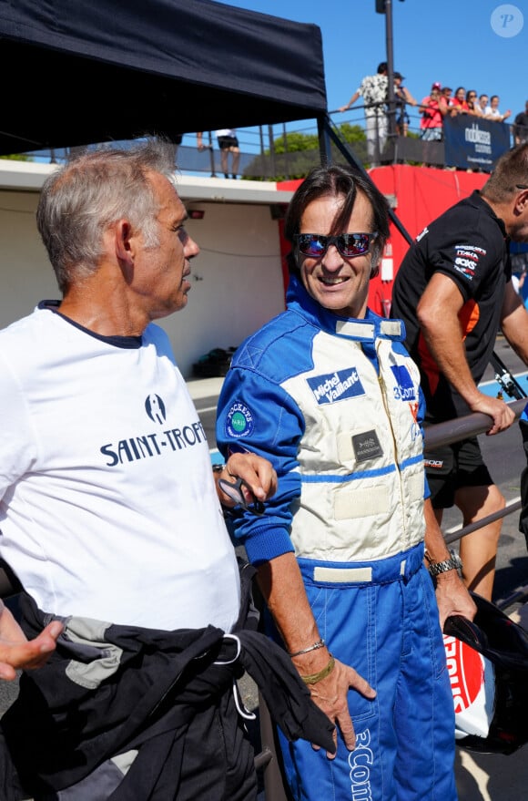 Exclusif - Alexandre Debanne, Paul Belmondo lors du marathon Karting Jules Bianchi (jour 1) au circuit Paul Ricard au Castellet, France, le 6 septembre 2024. © Anne-Sophie Guebey via Bestimage