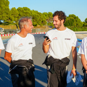 Exclusif - Paul Belmondo, Victor Belmondo lors du marathon Karting Jules Bianchi (jour 1) au circuit Paul Ricard au Castellet, France, le 6 septembre 2024. © Anne-Sophie Guebey via Bestimage