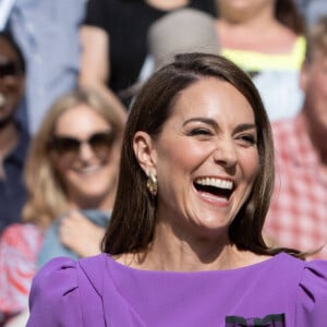 Cette dernière est d'ailleurs réapparue au tournoi de Wimbledon en juillet
La princesse Catherine de Galles lors de la finale Hommes du tournoi de tennis de Wimbledon. Le 14 juillet 2024