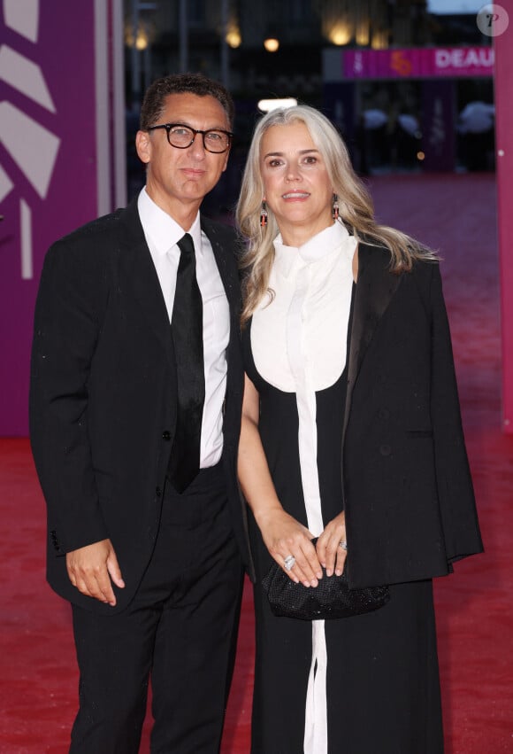 Maxime Saada et sa femme Sylvie - Arrivées à la projection du film "Beetlejuice Beetlejuice" lors de la 50ème édition du Festival du Cinema Américain de Deauville, France, le 7 eptembre 2024. © Denis Guignebourg/BestImage