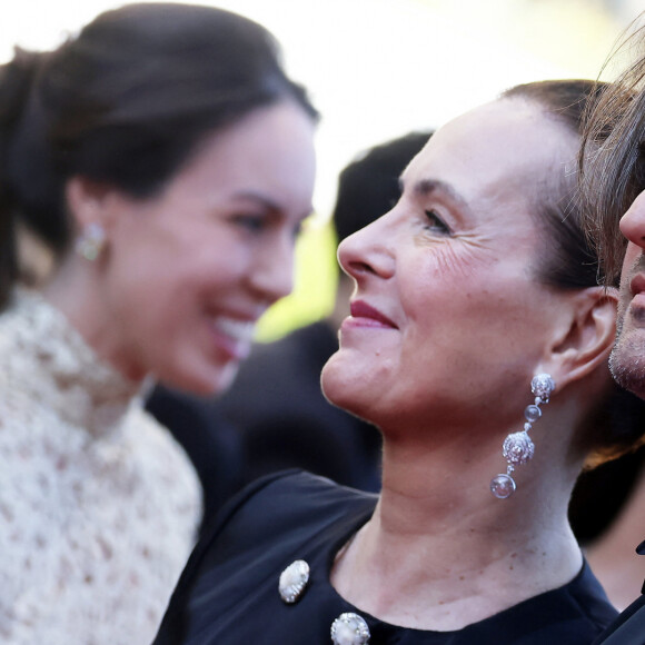 Dimitri Rassam et sa mère Carole Bouquet - Montée des marches du film " Megalopolis " lors du 77ème Festival International du Film de Cannes, au Palais des Festivals à Cannes. Le 16 mai 2024 © Jacovides-Moreau / Bestimage