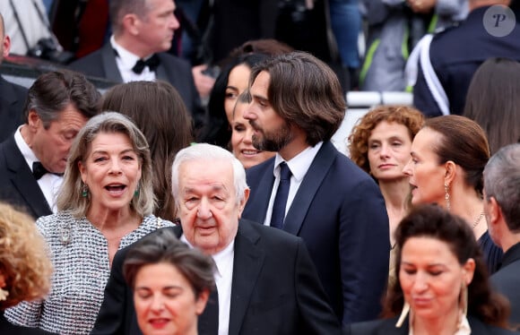 La princesse Caroline de Hanovre, Paul Rassam, Dimitri Rassam, Caole Bouquet - Montée des marches du film " Killers of the flower moon " lors du 76ème Festival International du Film de Cannes, au Palais des Festivals à Cannes. Le 20 mai 2023 © Jacovides-Moreau / Bestimage