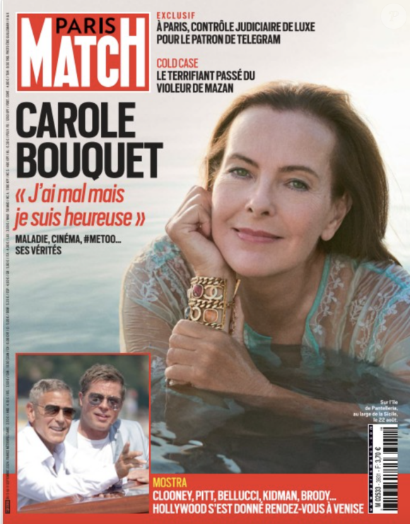 Carole Bouquet en couv de Paris Match