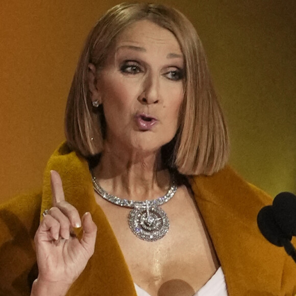 Céline Dion lors des Grammy Awards à la Crypto Arena à Los Angeles