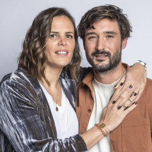 Exclusif - Jeremy Frerot et son ex-femme Laure Manaudou - Backstage - Enregistrement de l'émission "La Chanson secrète 11" à Paris, diffusée le 24 juin sur TF1. Le 15 janvier 2022  © Cyril Moreau / Bestimage 