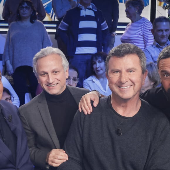 Les chaînes C8 et NRJ12 perdent leur fréquence sur la TNT - Exclusif - Laurent Fontaine, Lionel Stan, Pascal Bataille, Cyril Hanouna - Sur le plateau de l'émission TPMP (Touche Pas à Mon Poste) présentée en direct par C.Hanouna et diffusée sur C8 - Paris le 14/12/2023 - © Jack Tribeca / Bestimage 